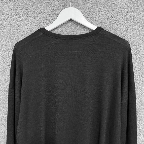 Gap Dropped Shoulder Softspun Long Sleeve T-Shirt Large Black - Picture 10 of 12